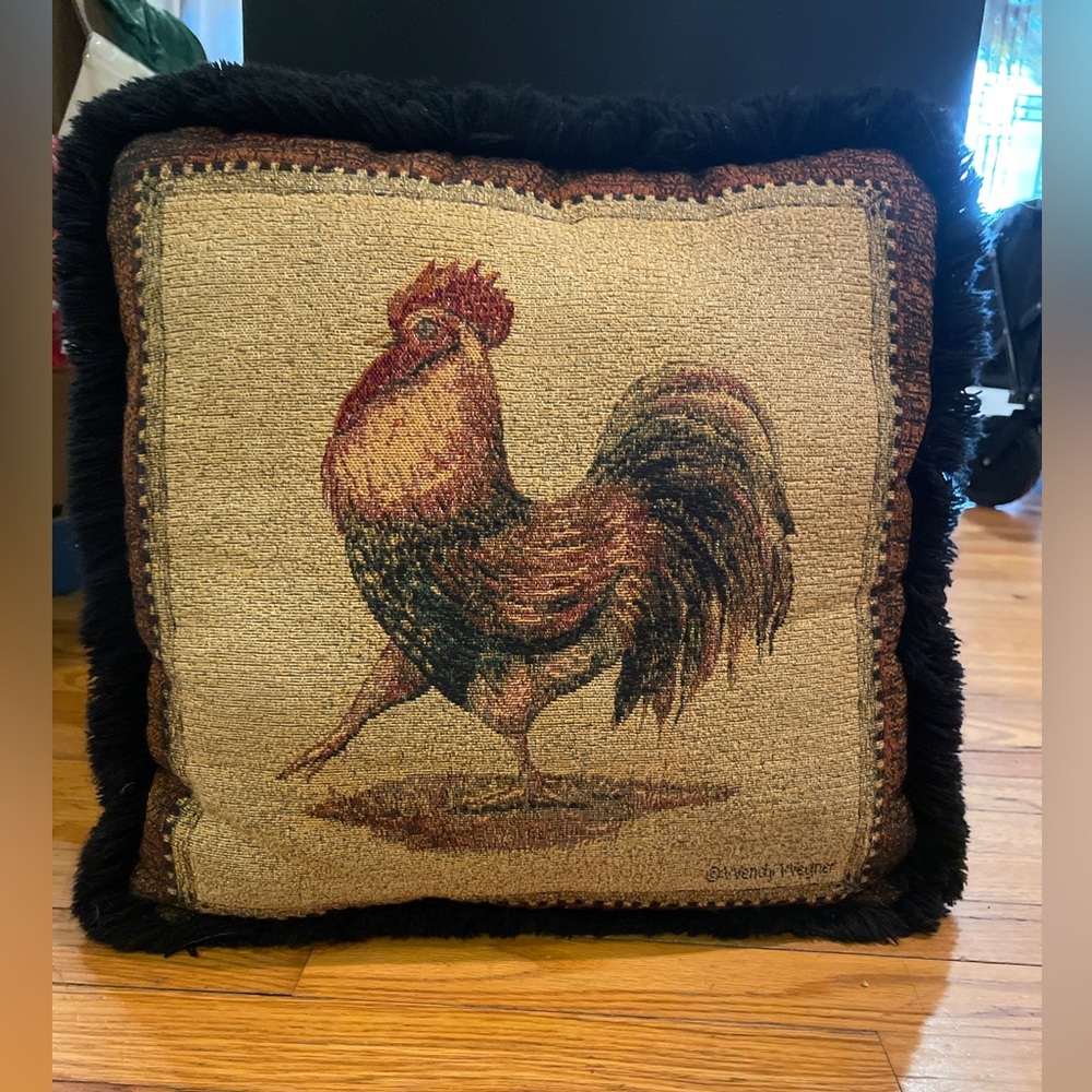 Rooster Accent Pillow 15” x 15”